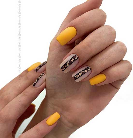 Imprimé animal sur les ongles