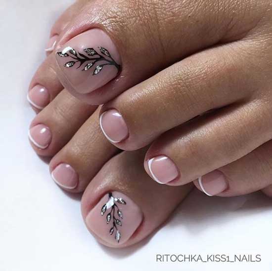 Pédicure française nue