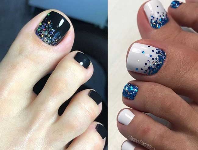 Pédicure dégradée