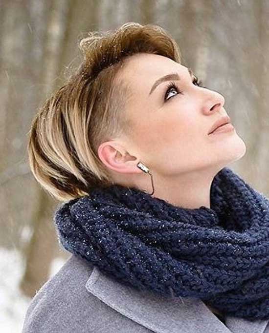 Bob-caret et tempes rasées