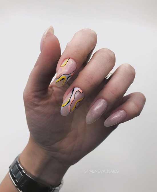 L'abstraction sur un enduit brillant