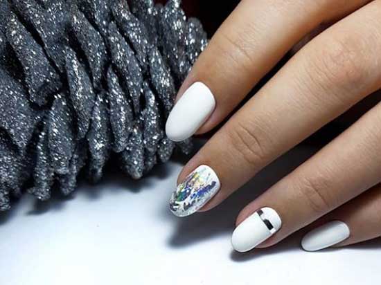 Abstraction de feuille sur les ongles