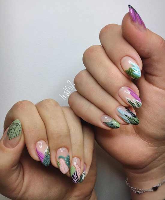 Exemples de nail art abstrait
