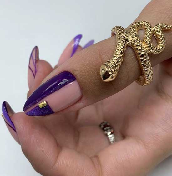 French Manucure géométrique 2025-2026