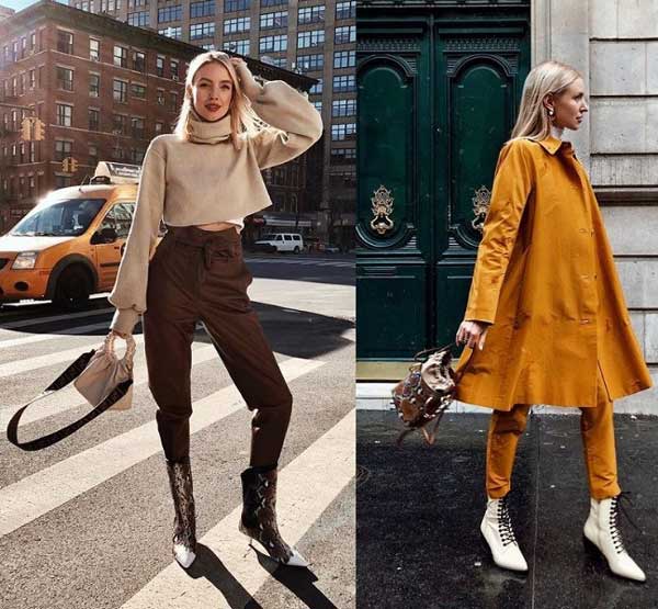 Images de blogueuses mode avec des bottines à la mode 2025-2026