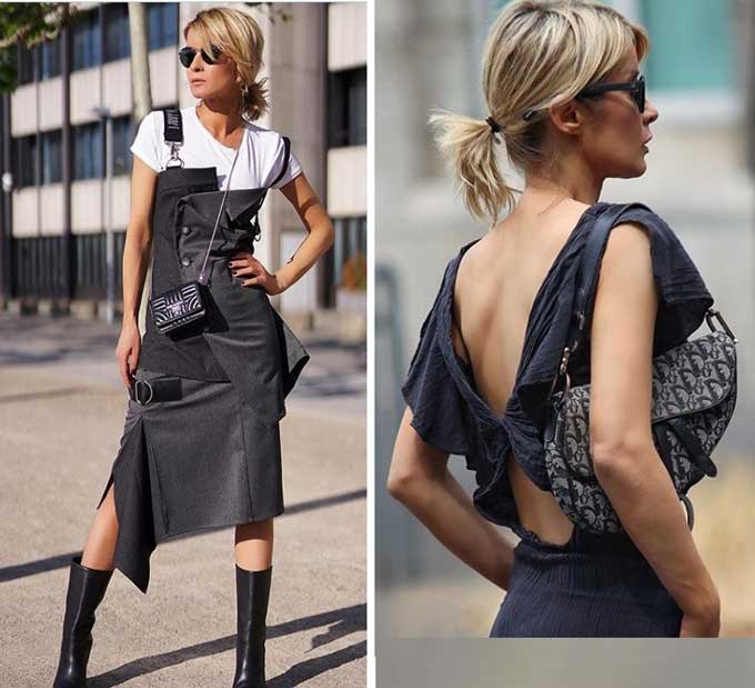 Queue de cheval basse sur une coupe de cheveux bob