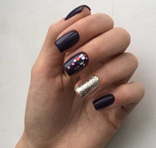 Manucure sombre avec kamifubuki