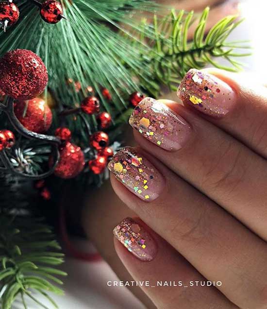 Conception du nouvel an avec des paillettes