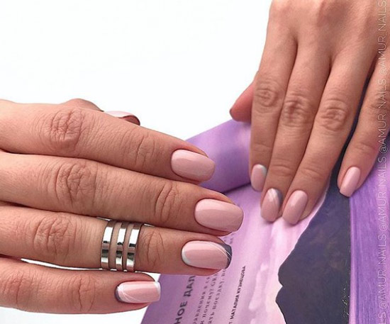 Veste rose-gris avec frotté