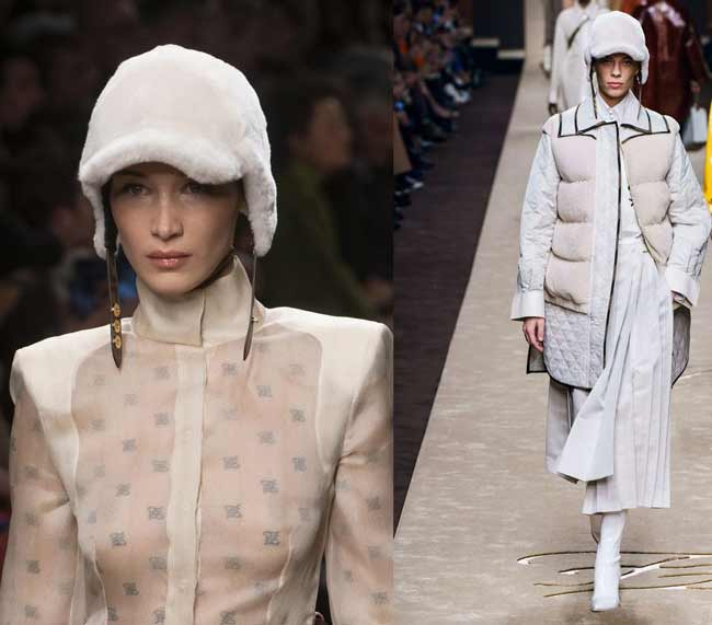 Doudoune Fendi look avec oreillettes