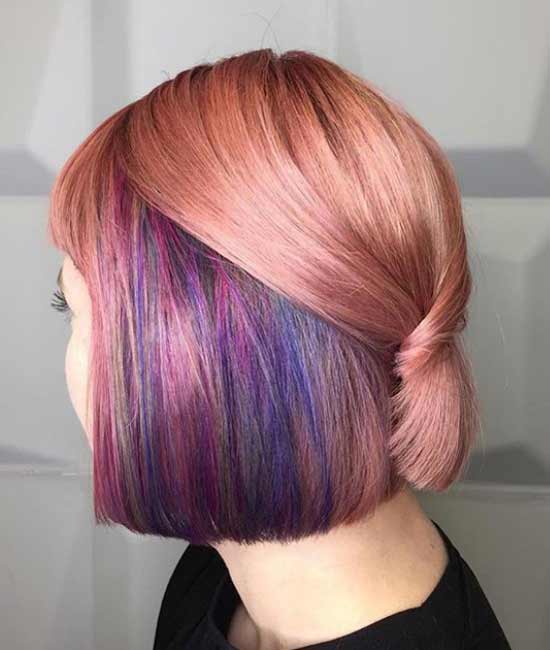 Coupes de cheveux à la mode et coloration de cheveux de longueur moyenne