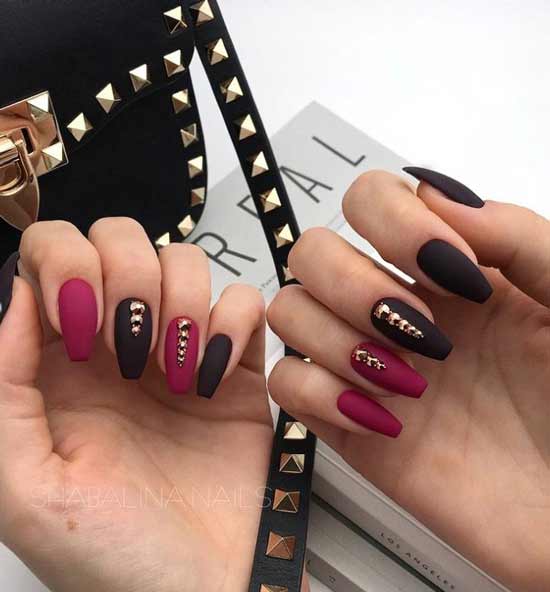 Manucure ballerine bordeaux