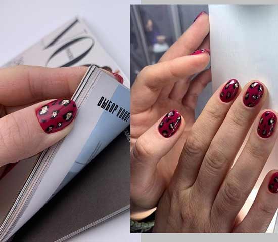 Manucure bordeaux sur ongles courts