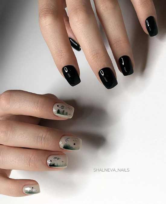 Concevoir une abstraction minimaliste avec une teinte vert foncé