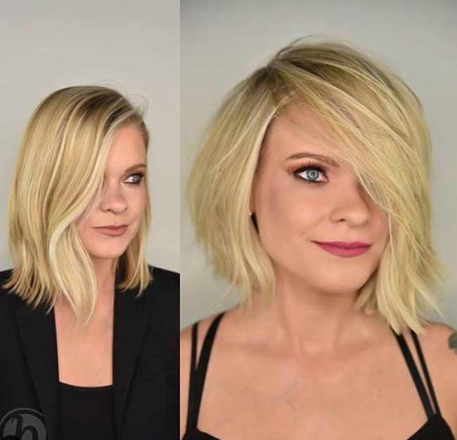 Carré avec une frange à la mode 2026