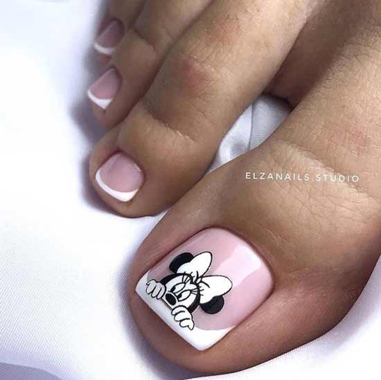 Photo de pédicure de conception d'ongles