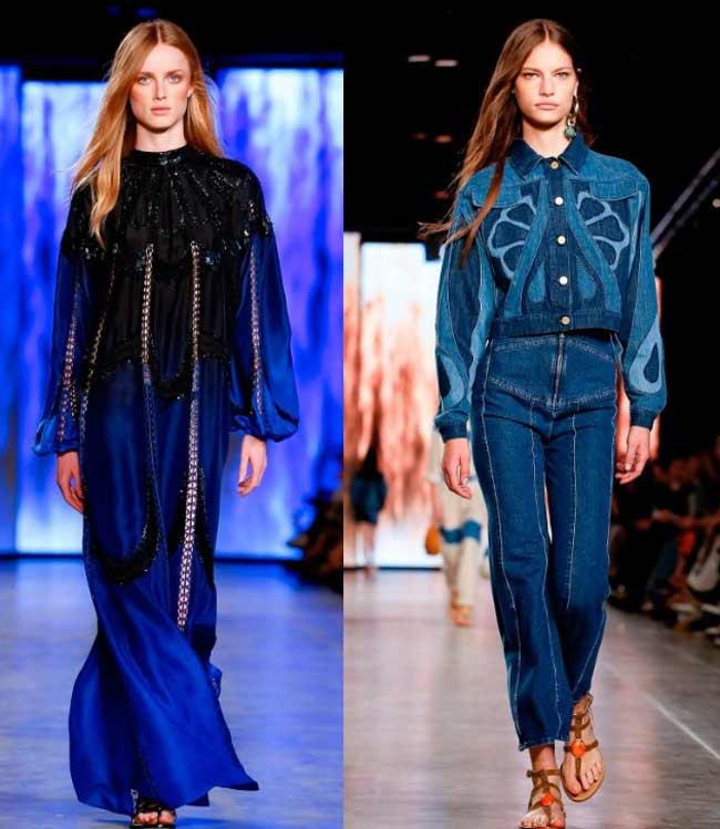 Images à la mode de 2026 des podiums en bleu