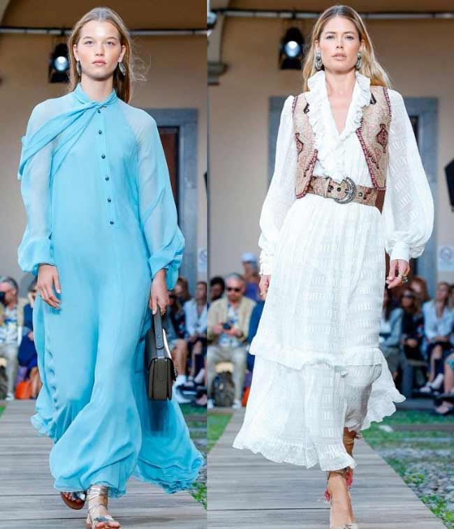 Mode pour les robes longues, les robes d'été et les jupes