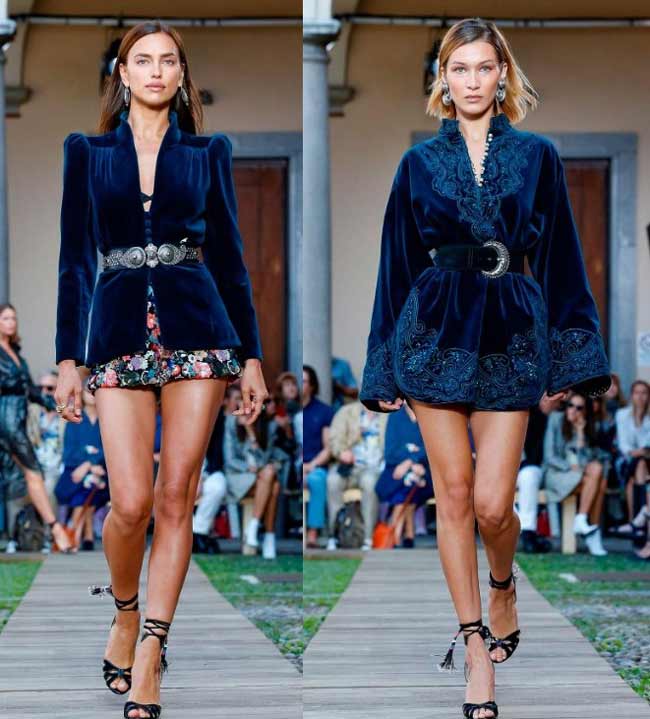 Velours bleu - mode 2026