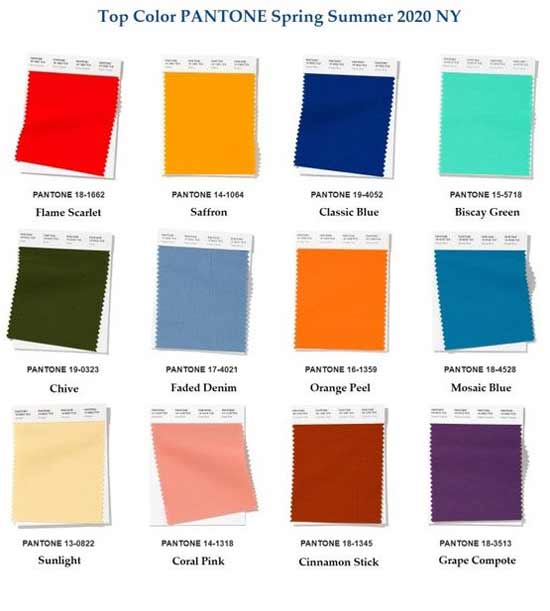 Couleurs tendances printemps-été 2026