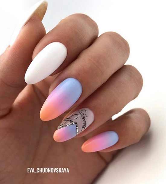 Manucure dégradé lumineux