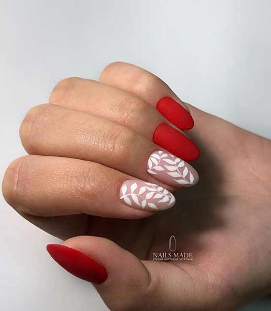 Rouge avec des brins blancs