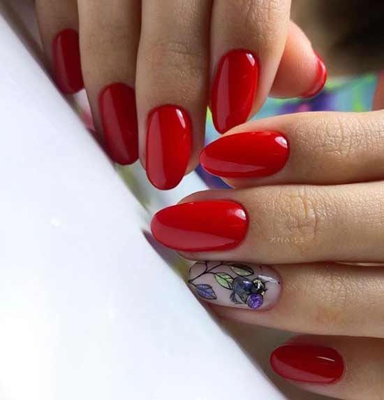 Manucure rouge vif printemps-été