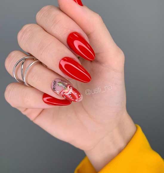 Manucure rouge au poivre