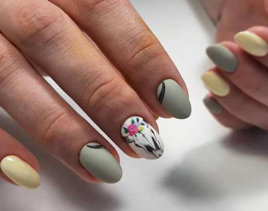 thème végétal sur les ongles