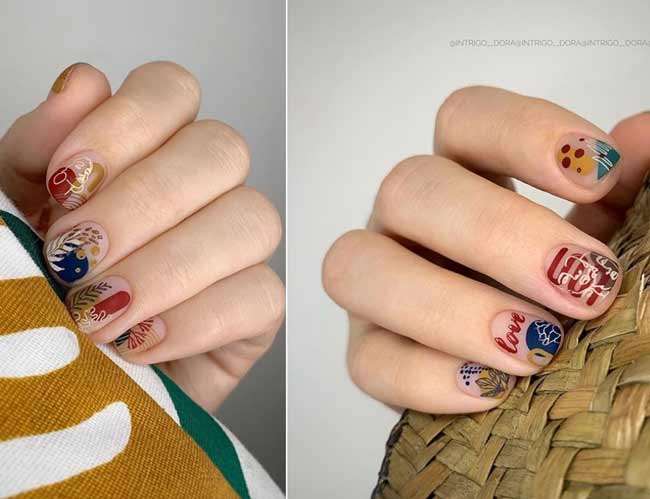 Manucure pour ongles courts