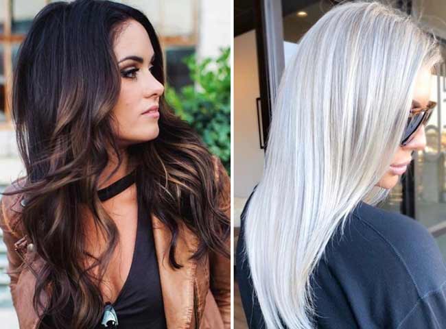 Cheveux raides en cascade