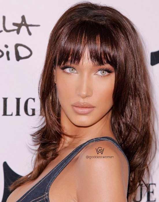 Frange courte en cascade