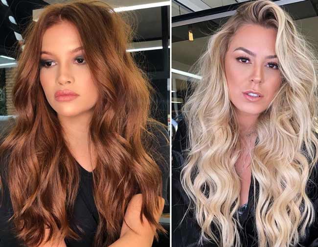 Cascade de cheveux longs