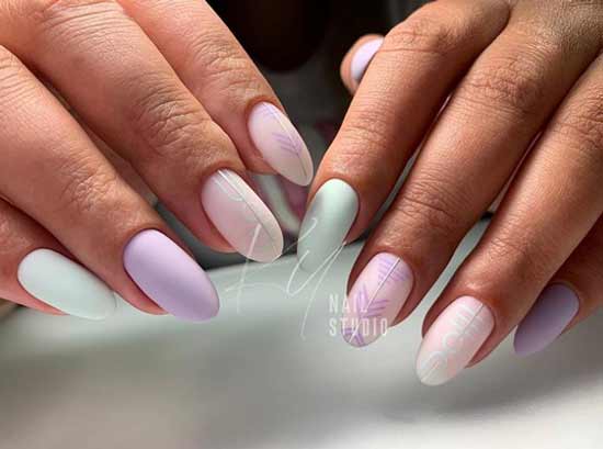 Manucure rose menthe