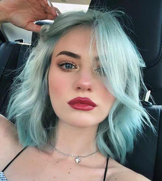 Couleur de cheveux tendance vert pastel