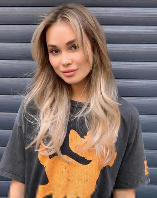 Cascade frange blonde