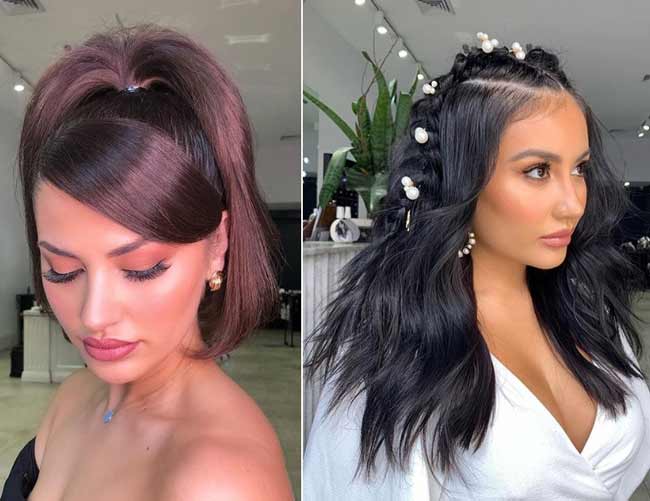 Teintures à la mode pour cheveux longs