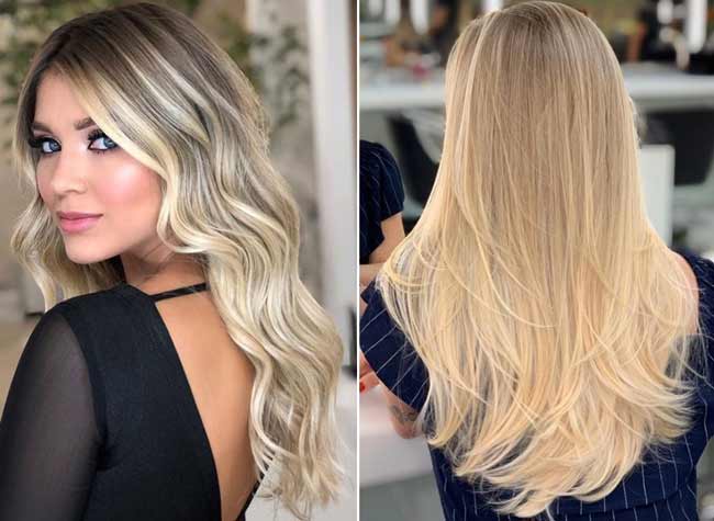 Coloration en cascade à la mode