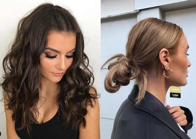 Superposition de coupes de cheveux longues