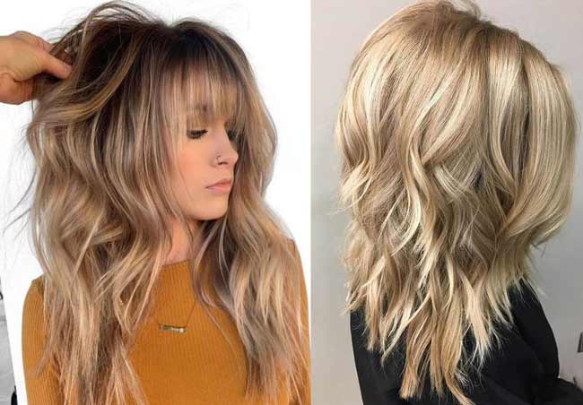 Type de coupe de cheveux en cascade