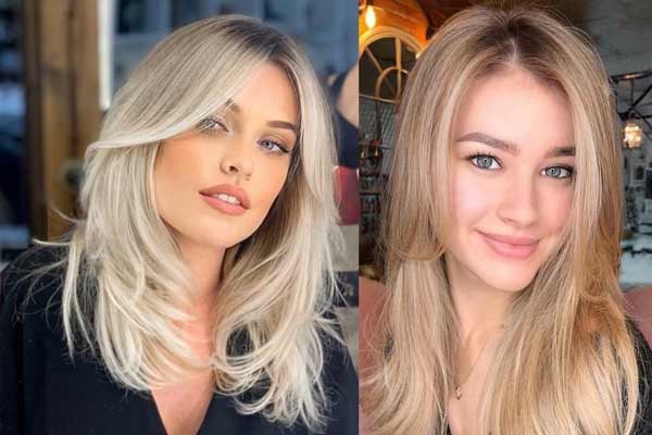 Coupe de cheveux et coloration en cascade