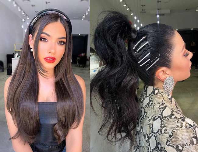 Coiffage cheveux longs