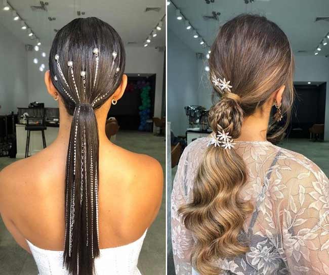 Style à la mode des coupes de cheveux longues