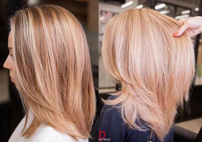 Cascade de cheveux longs