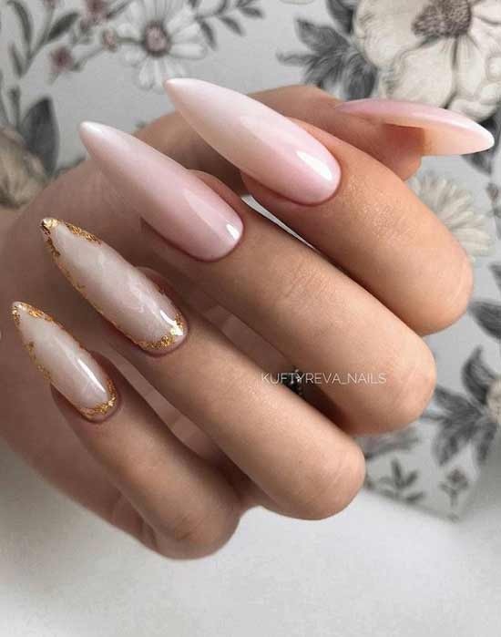 Manucure ongles pointus délicats