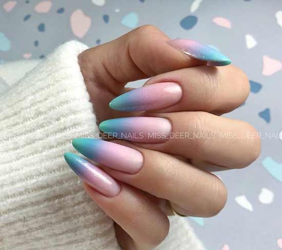 Dégradé à ongles pointus