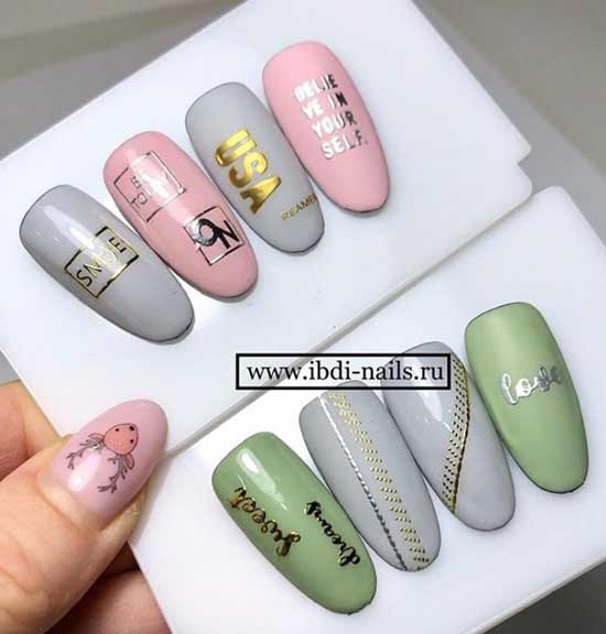 Autocollants métalliques pour ongles