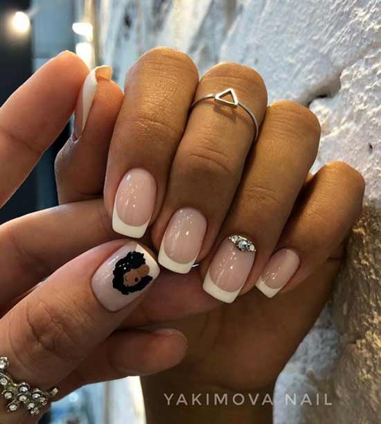 Français avec autocollant