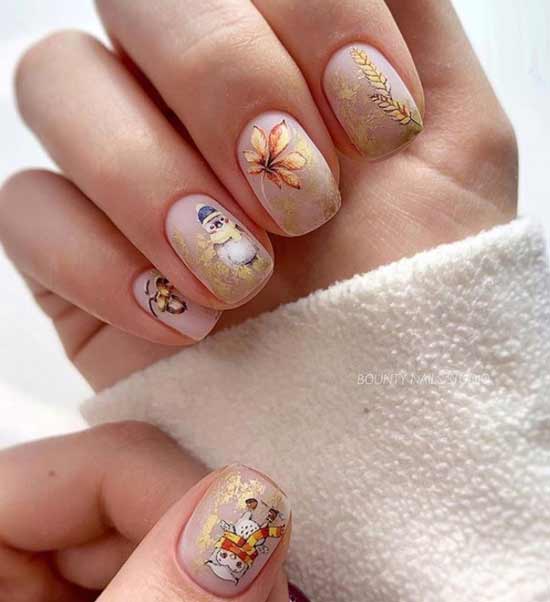 Autocollants pour ongles sur le thème de l'hiver