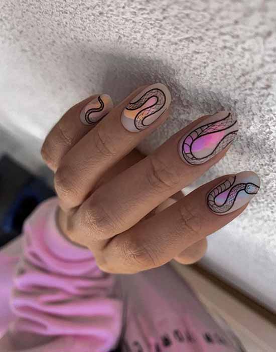 Création d'ongles avec stickers : 100 photos, nouveautés, idées mode